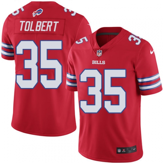 Mens Mike Tolbert Red Jersey Rush #35 NFL Buffalo Bills Nike Mens Mike Tolbert Red Jersey Rush #35 NFL Buffalo Bills Nike