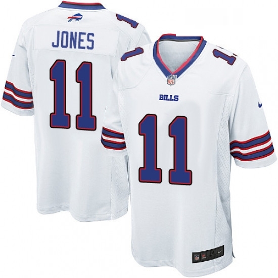 Mens Nike Buffalo Bills 11 Zay Jones Game White NFL Jersey Mens Nike Buffalo Bills 11 Zay Jones Game White NFL Jersey