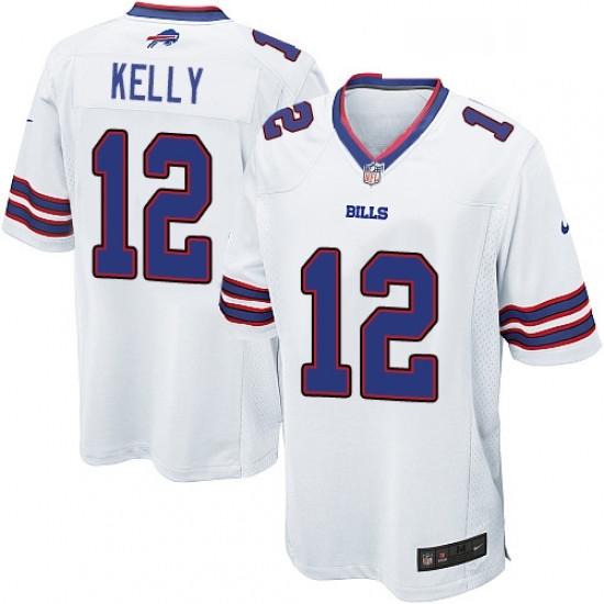 Mens Nike Buffalo Bills 12 Jim Kelly Game White NFL Jersey Mens Nike Buffalo Bills 12 Jim Kelly Game White NFL Jersey