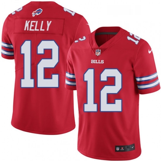 Mens Nike Buffalo Bills 12 Jim Kelly Limited Red Rush Vapor Untouchable NFL Jersey Mens Nike Buffalo Bills 12 Jim Kelly Limited Red Rush Vapor Untouchable NFL Jersey