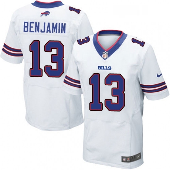 Mens Nike Buffalo Bills 13 Kelvin Benjamin Elite White NFL Jersey Mens Nike Buffalo Bills 13 Kelvin Benjamin Elite White NFL Jersey
