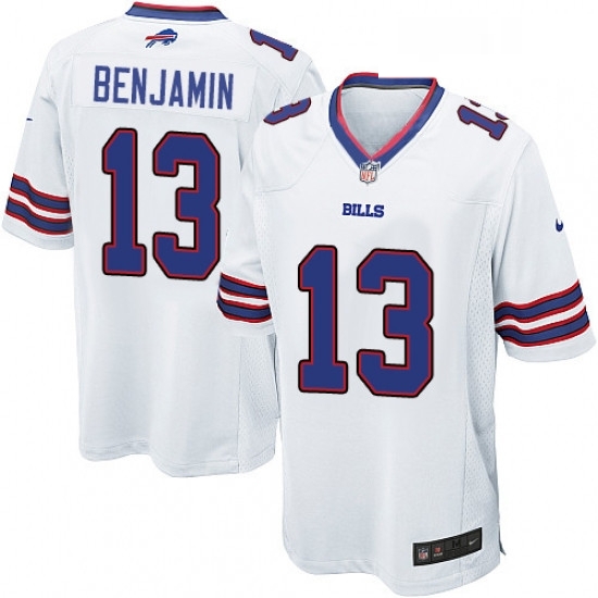Mens Nike Buffalo Bills 13 Kelvin Benjamin Game White NFL Jersey Mens Nike Buffalo Bills 13 Kelvin Benjamin Game White NFL Jersey