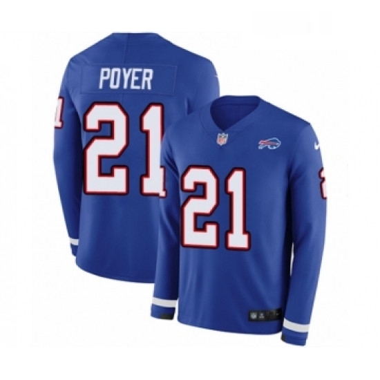 Mens Nike Buffalo Bills 21 Jordan Poyer Limited Royal Blue Therma Long Sleeve NFL Jersey Mens Nike Buffalo Bills 21 Jordan Poyer Limited Royal Blue Therma Long Sleeve NFL Jersey