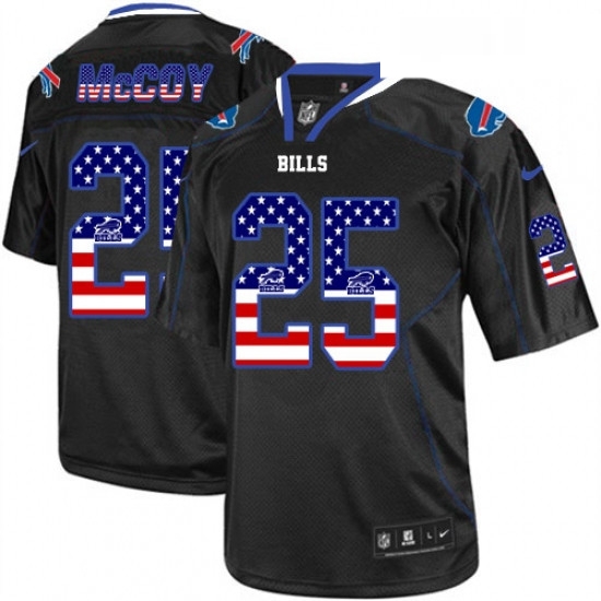 Mens Nike Buffalo Bills 25 LeSean McCoy Elite Black USA Flag Fashion NFL Jersey Mens Nike Buffalo Bills 25 LeSean McCoy Elite Black USA Flag Fashion NFL Jersey