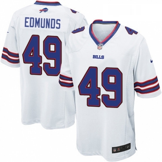 Mens Nike Buffalo Bills 49 Tremaine Edmunds Game White NFL Jersey Mens Nike Buffalo Bills 49 Tremaine Edmunds Game White NFL Jersey