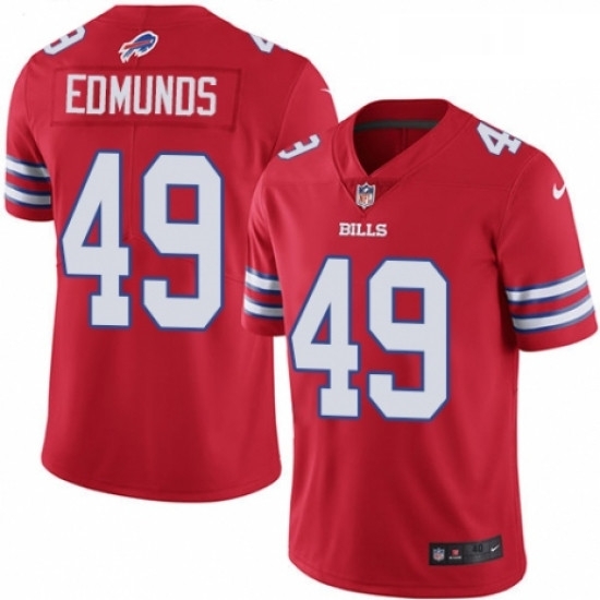 Mens Nike Buffalo Bills 49 Tremaine Edmunds Limited Red Rush Vapor Untouchable NFL Jersey Mens Nike Buffalo Bills 49 Tremaine Edmunds Limited Red Rush Vapor Untouchable NFL Jersey