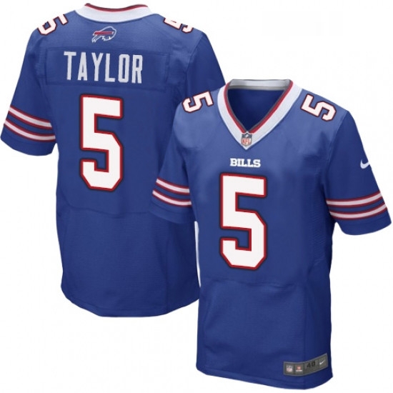 Mens Nike Buffalo Bills 5 Tyrod Taylor Elite Royal Blue Team Color NFL Jersey Mens Nike Buffalo Bills 5 Tyrod Taylor Elite Royal Blue Team Color NFL Jersey