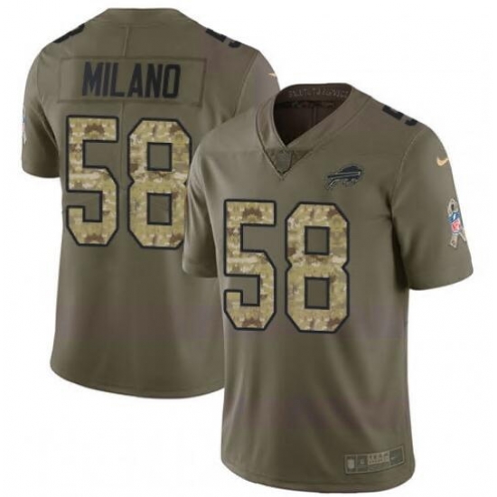 Men's Nike Buffalo Bills #58 Matt Milano Limited Olive Camo 2017 Salute to Service NFL Jersey Men's Nike Buffalo Bills #58 Matt Milano Limited Olive Camo 2017 Salute to Service NFL Jersey