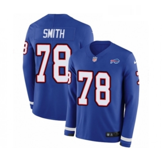 Mens Nike Buffalo Bills 78 Bruce Smith Limited Royal Blue Therma Long Sleeve NFL Jersey Mens Nike Buffalo Bills 78 Bruce Smith Limited Royal Blue Therma Long Sleeve NFL Jersey
