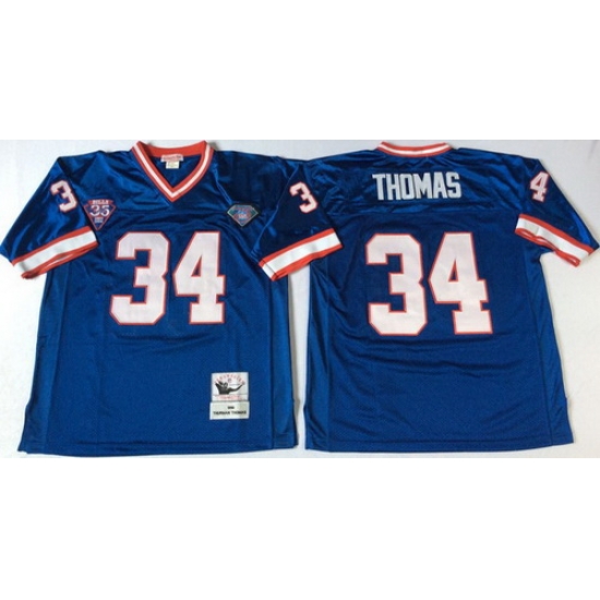Mitchell And Ness Bills #34 thurman thomas BLUE Throwback Stitched NFL Jersey Mitchell And Ness Bills #34 thurman thomas BLUE Throwback Stitched NFL Jersey