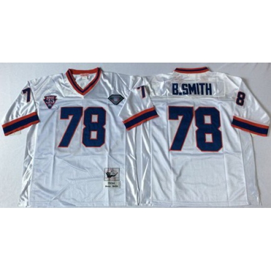 Mitchell&Ness Bills 78 Bruce Smith White Throwback Stitched NFL Jersey Mitchell&Ness Bills 78 Bruce Smith White Throwback Stitched NFL Jersey