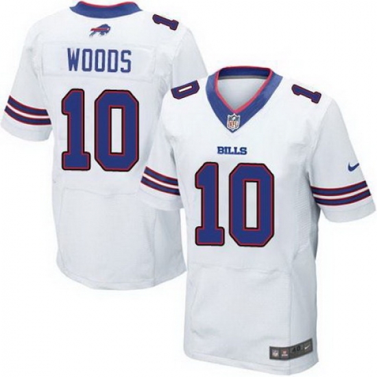 Nike Bills #10 Robert Woods White Mens Stitched NFL New Elite Jersey Nike Bills #10 Robert Woods White Mens Stitched NFL New Elite Jersey