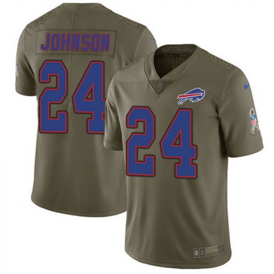 Nike Bills #24 Taron Johnson Olive Mens Stitched NFL Limited 2017 Salute To Service Jersey Nike Bills #24 Taron Johnson Olive Mens Stitched NFL Limited 2017 Salute To Service Jersey