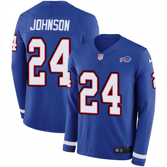 Nike Bills 24 Taron Johnson Royal Blue Team Color Men s Stitched NFL Limited Therma Long Sleeve Jersey Nike Bills 24 Taron Johnson Royal Blue Team Color Men s Stitched NFL Limited Therma Long Sleeve Jersey