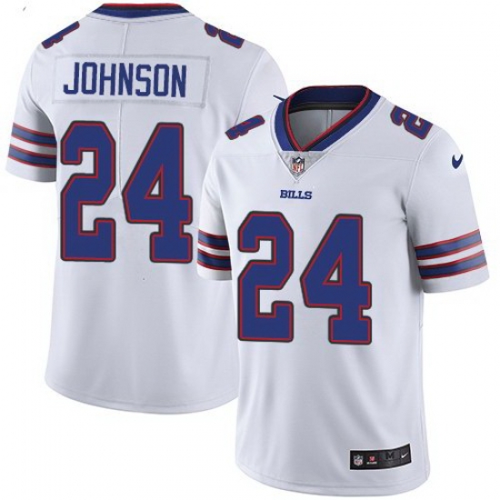 Nike Bills 24 Taron Johnson White Vapor Untouchable Limited Jersey Nike Bills 24 Taron Johnson White Vapor Untouchable Limited Jersey