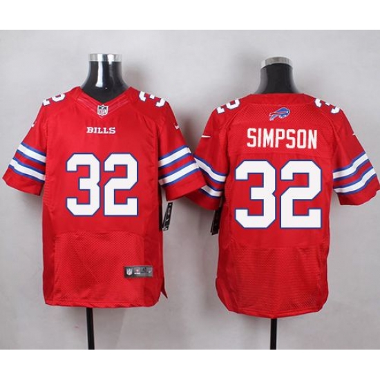 Nike Bills #32 O J Simpson Red Mens Stitched NFL Elite Rush Jersey Nike Bills #32 O J Simpson Red Mens Stitched NFL Elite Rush Jersey