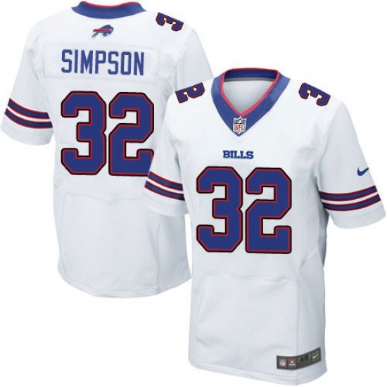 Nike Bills #32 O J Simpson White Mens Stitched NFL New Elite Jersey Nike Bills #32 O J Simpson White Mens Stitched NFL New Elite Jersey