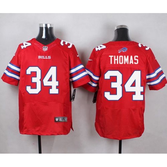 Nike Bills #34 Thurman Thomas Red Mens Stitched NFL Elite Rush Jersey Nike Bills #34 Thurman Thomas Red Mens Stitched NFL Elite Rush Jersey