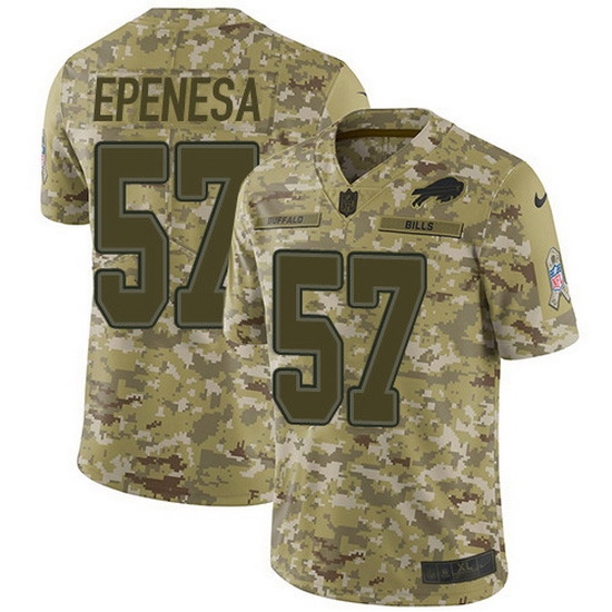 Nike Bills 57 A J Epenesas Camo Men Stitched NFL Limited 2018 Salute To Service Jersey Nike Bills 57 A J Epenesas Camo Men Stitched NFL Limited 2018 Salute To Service Jersey
