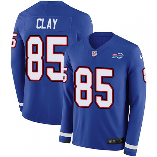 Nike Bills 85 Charles Clay Royal Blue Team Color Men s Stitched NFL Limited Therma Long Sleeve Jersey Nike Bills 85 Charles Clay Royal Blue Team Color Men s Stitched NFL Limited Therma Long Sleeve Jersey