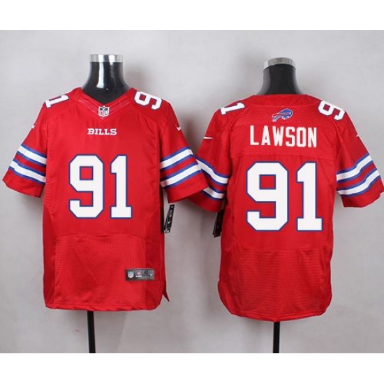 Nike Bills #91 Manny Lawson Red Mens Stitched NFL Elite Rush Jersey Nike Bills #91 Manny Lawson Red Mens Stitched NFL Elite Rush Jersey