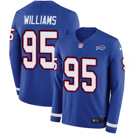 Nike Bills 95 Kyle Williams Royal Blue Team Color Men s Stitched NFL Limited Therma Long Sleeve Jersey Nike Bills 95 Kyle Williams Royal Blue Team Color Men s Stitched NFL Limited Therma Long Sleeve Jersey