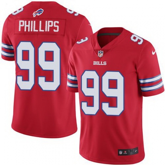 Nike Bills 99 Harrison Phillips Red Color Rush Limited Jersey Nike Bills 99 Harrison Phillips Red Color Rush Limited Jersey