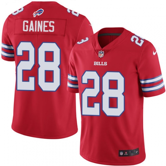 Nike Buffalo Bills 28 E J Gaines Red Men Stitched NFL Limited Rush Jersey Nike Buffalo Bills 28 E J Gaines Red Men Stitched NFL Limited Rush Jersey