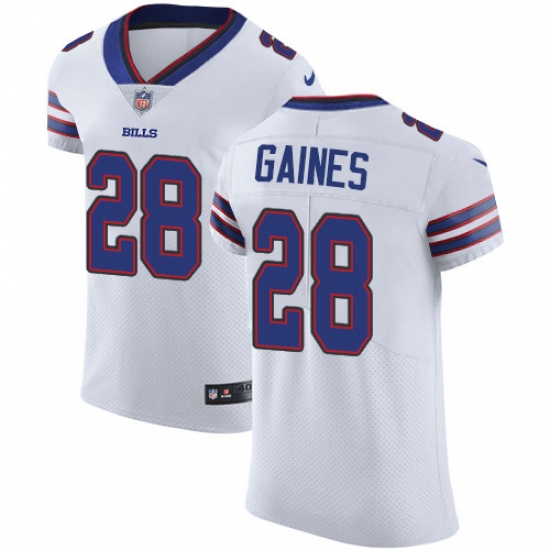 Nike Buffalo Bills 28 E J Gaines White Men Stitched NFL New Elite Jersey Nike Buffalo Bills 28 E J Gaines White Men Stitched NFL New Elite Jersey