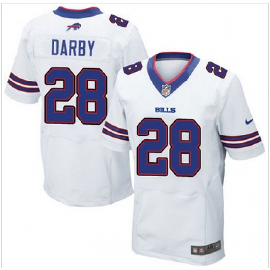 Nike Buffalo Bills #28 Ronald Darby White Mens Stitched NFL New Elite Jersey Nike Buffalo Bills #28 Ronald Darby White Mens Stitched NFL New Elite Jersey