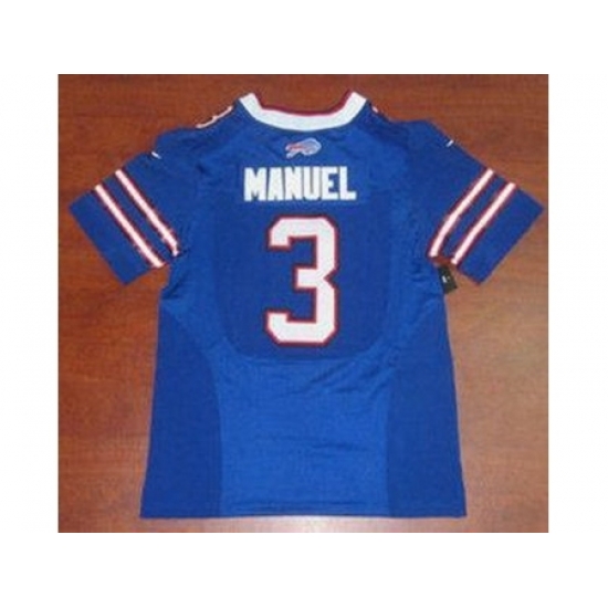 Nike Buffalo Bills 3 EJ Manuel Blue Elite NFL Jersey Nike Buffalo Bills 3 EJ Manuel Blue Elite NFL Jersey