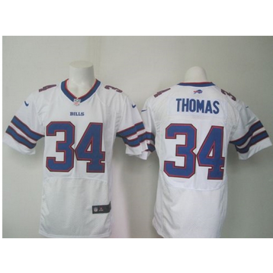 Nike Buffalo Bills #34 Thurman Thomas White Men 27s Stitched NFL New Elite Jersey Nike Buffalo Bills #34 Thurman Thomas White Men 27s Stitched NFL New Elite Jersey