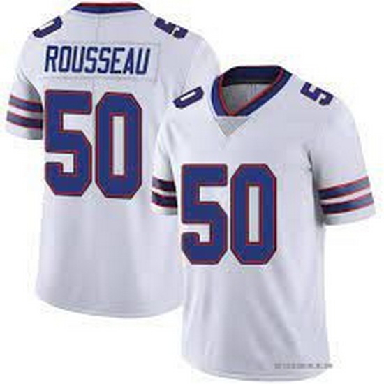 Nike Buffalo Bills 50 Gregory Rousseau White Vapor Limited Men Jersey Nike Buffalo Bills 50 Gregory Rousseau White Vapor Limited Men Jersey