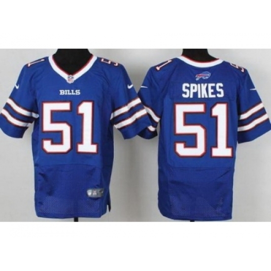 Nike Buffalo Bills 51 Brandon Spikes Blue Elite NFL Jersey Nike Buffalo Bills 51 Brandon Spikes Blue Elite NFL Jersey