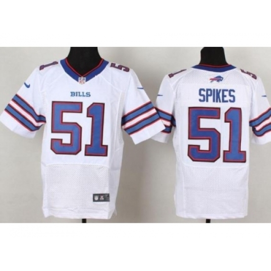 Nike Buffalo Bills 51 Brandon Spikes White Elite NFL Jersey Nike Buffalo Bills 51 Brandon Spikes White Elite NFL Jersey