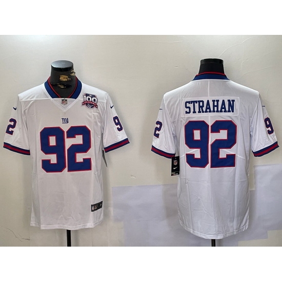 Nike Giants 92 Michael Strahan White Men Stitched NFL Limited Rush Jersey 2 Nike Giants 92 Michael Strahan White Men Stitched NFL Limited Rush Jersey 2