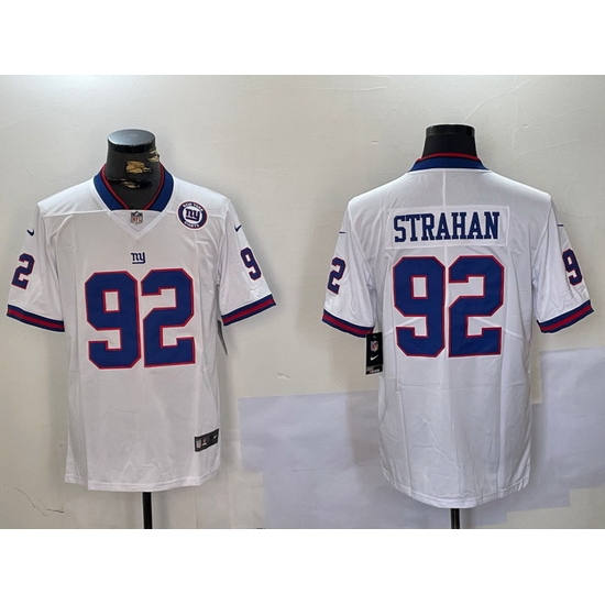 Nike Giants 92 Michael Strahan White Men Stitched NFL Limited Rush Jersey Nike Giants 92 Michael Strahan White Men Stitched NFL Limited Rush Jersey