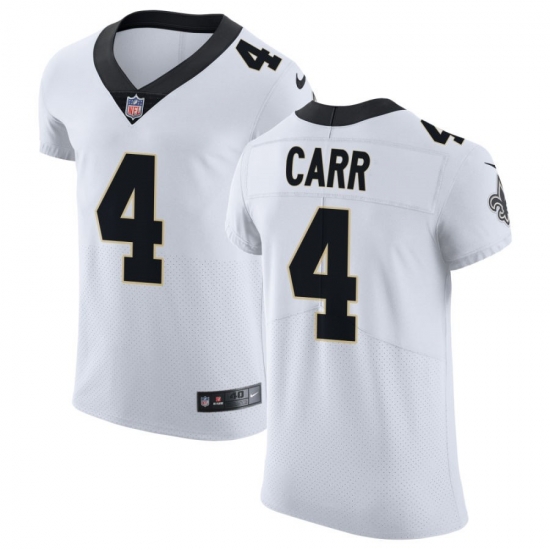 Nike Saints 4 Derek Carr White Men Stitched NFL Vapor Untouchable Elite Jersey Nike Saints 4 Derek Carr White Men Stitched NFL Vapor Untouchable Elite Jersey