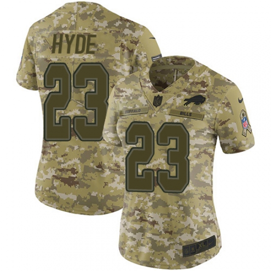 Nike Bills #23 Micah Hyde Camo Women Stitched NFL Limited 2018 Salute to Service Jersey Nike Bills #23 Micah Hyde Camo Women Stitched NFL Limited 2018 Salute to Service Jersey