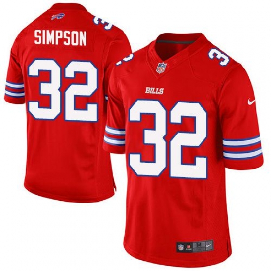 Nike Bills #32 O J Simpson Red Womens Stitched NFL Limited Rush Jersey Nike Bills #32 O J Simpson Red Womens Stitched NFL Limited Rush Jersey