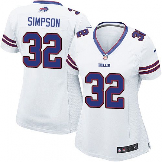 Nike Bills #32 O J Simpson White Womens Stitched NFL Elite Jersey Nike Bills #32 O J Simpson White Womens Stitched NFL Elite Jersey