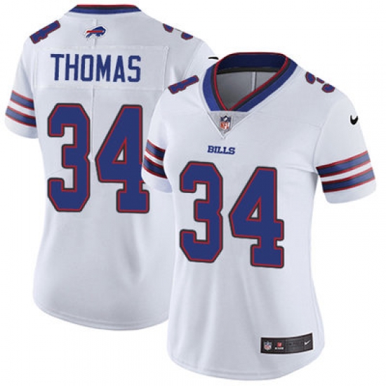 Nike Bills #34 Thurman Thomas White Womens Stitched NFL Vapor Untouchable Limited Jersey Nike Bills #34 Thurman Thomas White Womens Stitched NFL Vapor Untouchable Limited Jersey