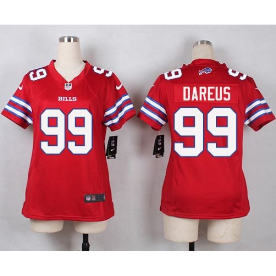Nike Bills #99 Marcell Dareus Red Womens Stitched NFL Limited Rush Jersey Nike Bills #99 Marcell Dareus Red Womens Stitched NFL Limited Rush Jersey