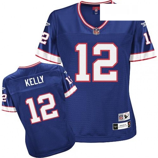 Reebok Buffalo Bills 12 Jim Kelly Royal Blue Womens Throwback Team Color Premier EQT NFL Jersey Reebok Buffalo Bills 12 Jim Kelly Royal Blue Womens Throwback Team Color Premier EQT NFL Jersey