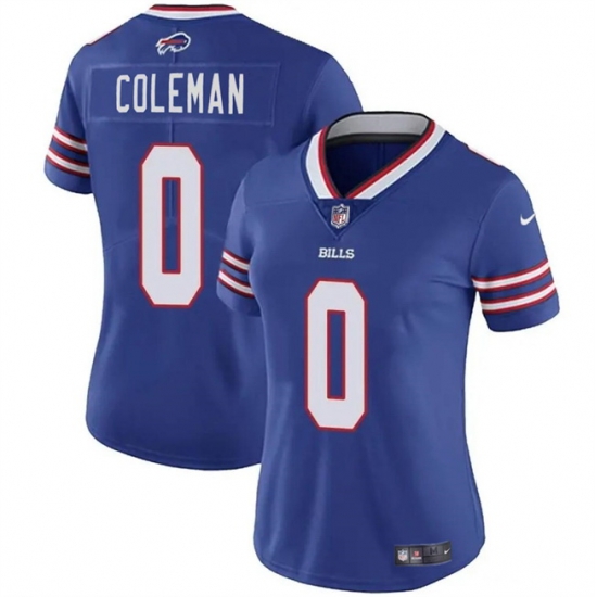 Women Buffalo Bills 0 Keon Coleman Blue Vapor Stitched Football Jersey Women Buffalo Bills 0 Keon Coleman Blue Vapor Stitched Football Jersey