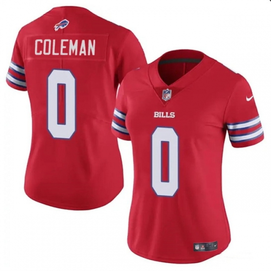 Women Buffalo Bills 0 Keon Coleman Red Vapor Stitched Football Jersey Women Buffalo Bills 0 Keon Coleman Red Vapor Stitched Football Jersey