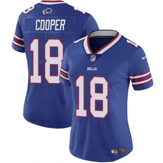 Women Buffalo Bills 18 Amari Cooper Royal Vapor Stitched Football Jersey Women Buffalo Bills 18 Amari Cooper Royal Vapor Stitched Football Jersey