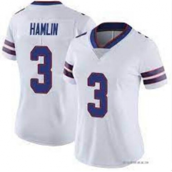 Women Buffalo Bills 3 Damar Hamlin White Vapor Untouchable Limited Stitched NFL Jersey Women Buffalo Bills 3 Damar Hamlin White Vapor Untouchable Limited Stitched NFL Jersey