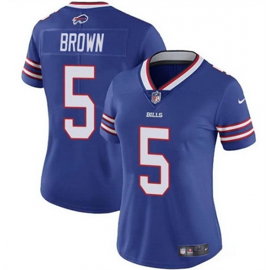 Women Buffalo Bills 5 Anthony Brown Blue Vapor Stitched Football Jersey Women Buffalo Bills 5 Anthony Brown Blue Vapor Stitched Football Jersey