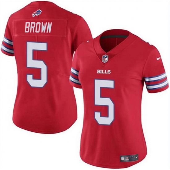Women Buffalo Bills 5 Anthony Brown Red Vapor Stitched Football Jersey Women Buffalo Bills 5 Anthony Brown Red Vapor Stitched Football Jersey